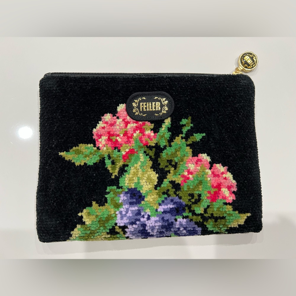 Vintage Floral Feiler Pouch/Cosmetic Bag